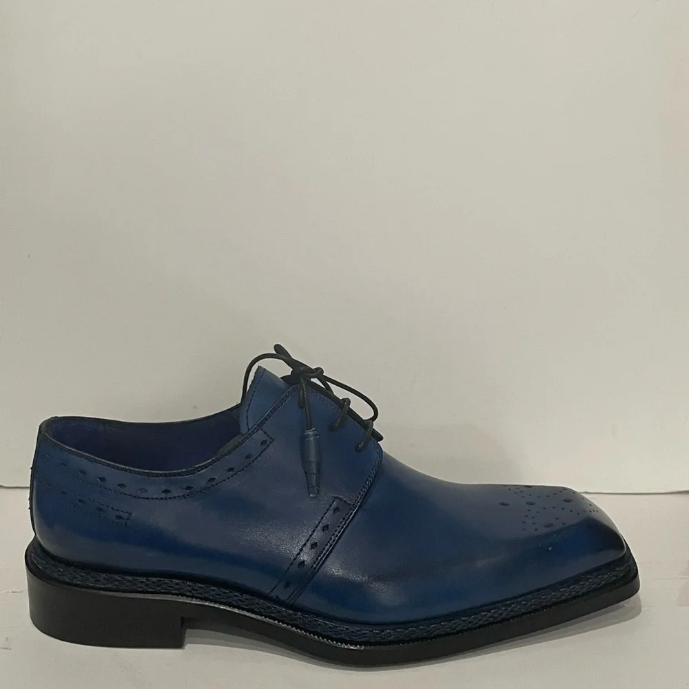 Emilio Franco shoes navy Oxford leather calf /leather sole